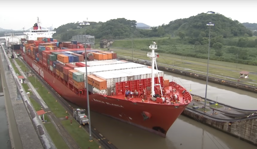 The Chinese Communists and the Panama Canal - Red cargo ship